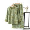 Retro Floral Theme Pamuk Pijama Takımı